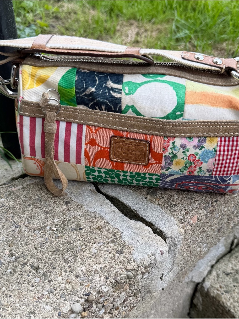 Coach Hamptons Scribble Patchwork Bag Y2K